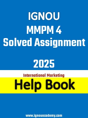 IGNOU MMPM 4 Solved Assignment 2025